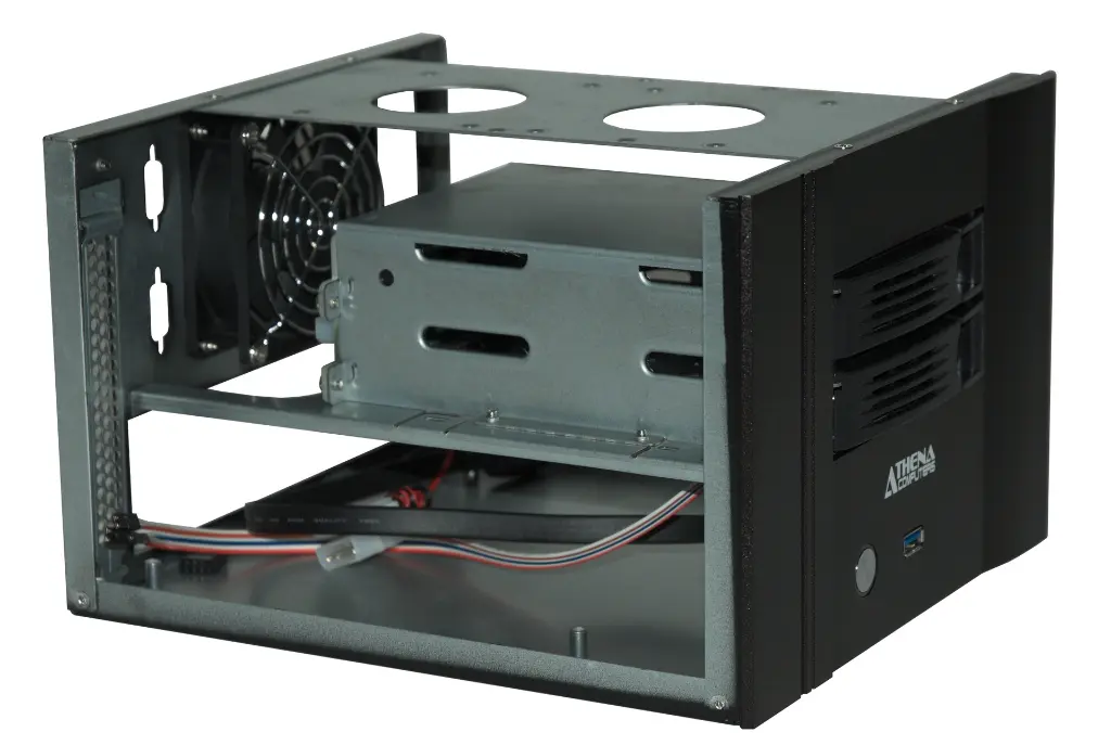 Boîtier Mini Tour ITX 2 Baies Externe Hot swap (1).webp